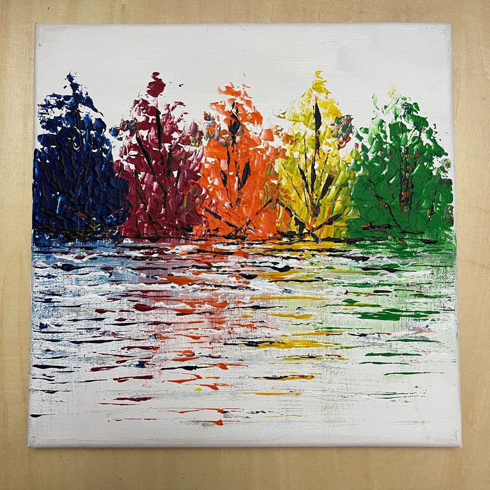 Rainbow Trees Art by Ryanchristyarts